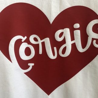 Heart with Corgis Text